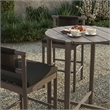 Eleni 3-Piece Outdoor Teak Wood Bar Set in Weathered Gray Flint
