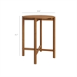 Eleni 3-Piece Outdoor Teak Wood Bar Set in Natural Sail
