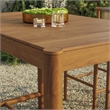 Eleni Rectangle 56-Inch Outdoor Teak Wood Rectangular Bar Table in Natural