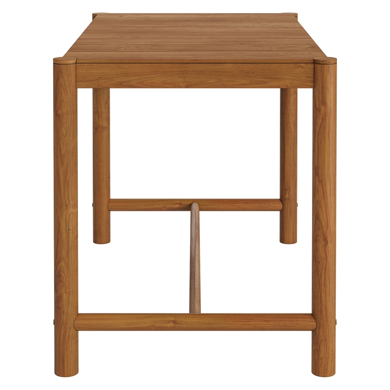 Eleni Rectangle 56-Inch Outdoor Teak Wood Rectangular Bar Table in Natural