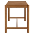 Eleni Rectangle 56-Inch Outdoor Teak Wood Rectangular Bar Table in Natural