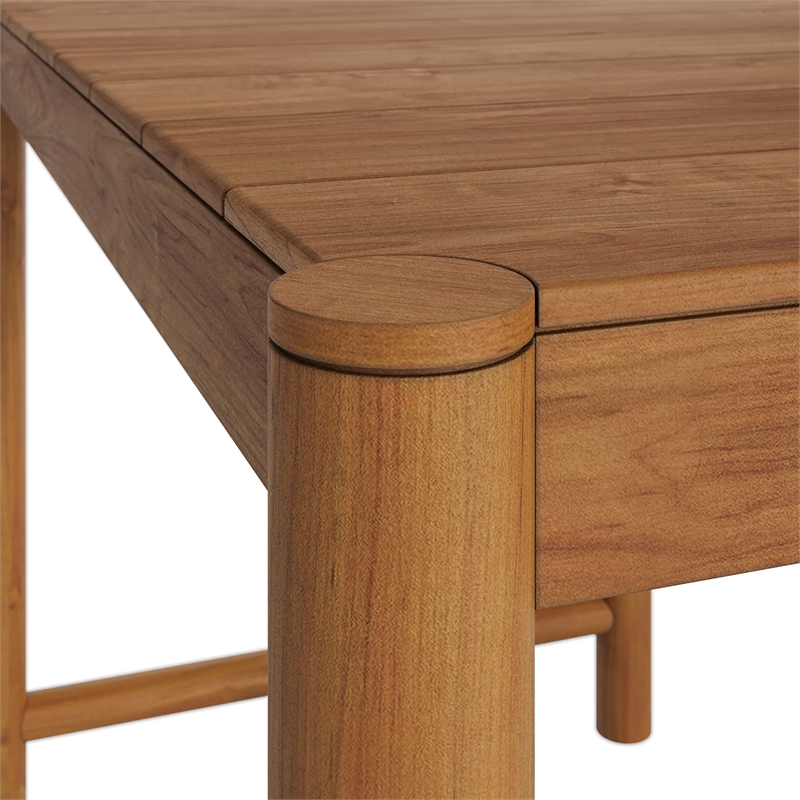 Eleni Rectangle 56-Inch Outdoor Teak Wood Rectangular Bar Table in Natural