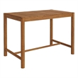 Eleni Rectangle 56-Inch Outdoor Teak Wood Rectangular Bar Table in Natural