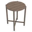 Eleni Round 35 Inch Outdoor Teak Wood Round Bar Table in Weathered Gray Teak