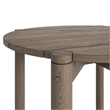 Eleni Round 35 Inch Outdoor Teak Wood Round Bar Table in Weathered Gray Teak