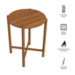 Eleni Round 35 Inch Outdoor Teak Wood Round Bar Table in Natural