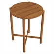 Eleni Round 35 Inch Outdoor Teak Wood Round Bar Table in Natural