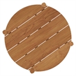 Eleni Round 35 Inch Outdoor Teak Wood Round Bar Table in Natural