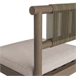 Eleni Outdoor Teak Wood Counter Stools Set of 2 in Weathered Gray Pebble