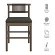Eleni Outdoor Teak Wood Counter Stools Set of 2 in Weathered Gray Flint