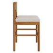 Eleni Outdoor Teak Wood Counter Stools Set of 2 in Natural Sail