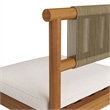 Eleni Outdoor Teak Wood Counter Stools Set of 2 in Natural Sail