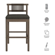 Eleni Outdoor Teak Wood Bar Stools Set of 2 in Weathered Gray Flint