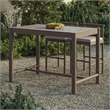 Eleni Rectangle 56-Inch Outdoor Teak Wood Bar Table in Weathered Gray Teak
