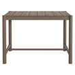 Eleni Rectangle 56-Inch Outdoor Teak Wood Bar Table in Weathered Gray Teak