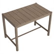 Eleni Rectangle 56-Inch Outdoor Teak Wood Bar Table in Weathered Gray Teak