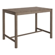 Eleni Rectangle 56-Inch Outdoor Teak Wood Bar Table in Weathered Gray Teak