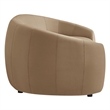 Contessa Curved Performance Velvet Sofa in Taupe