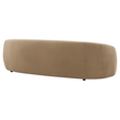 Contessa Curved Performance Velvet Sofa in Taupe