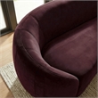 Contessa Curved Performance Velvet Sofa in Mulberry