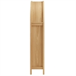 Calista 63 Inch Arched Storage Cabinet With Folding Desk in Oak