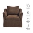 Somerset Linen Blend Armchair in Cocoa