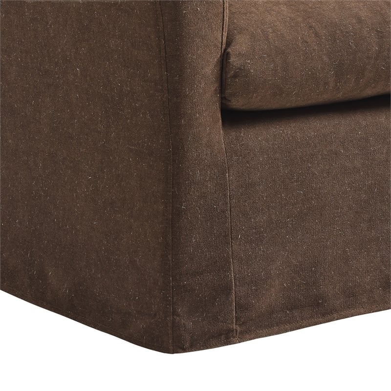 Somerset Linen Blend Armchair in Cocoa