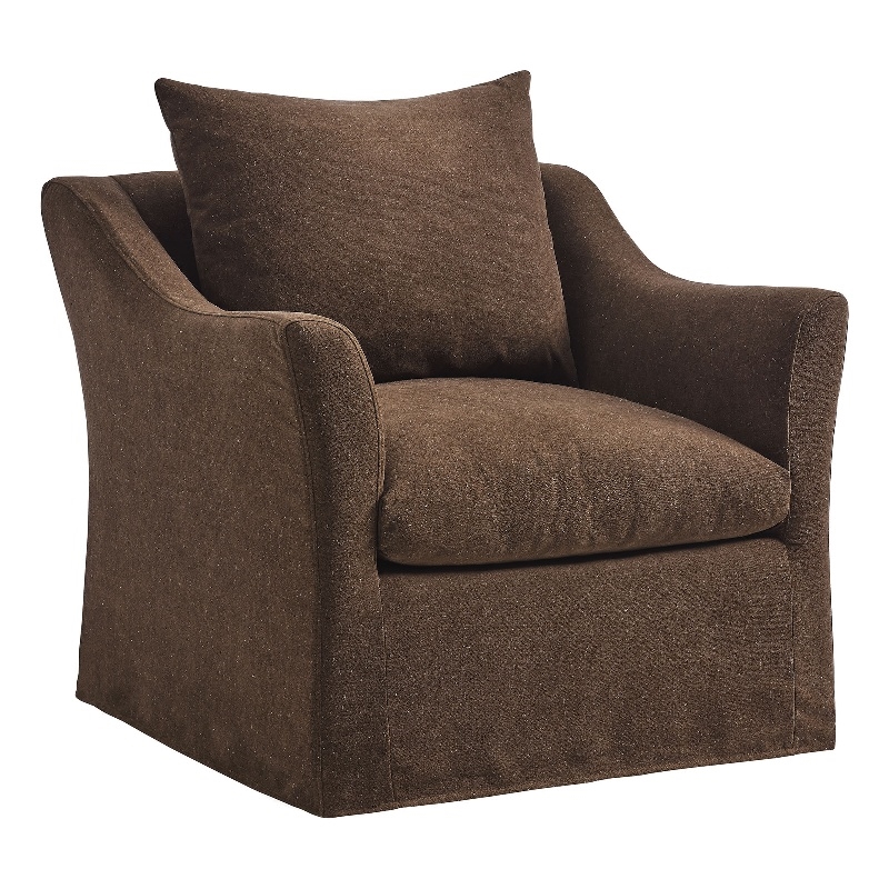 Somerset Linen Blend Armchair in Cocoa