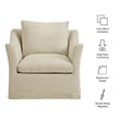 Modway Somerset Linen Blend Upholstered Accent Armchair in Linen
