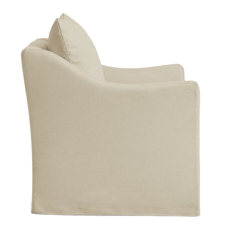 Modway Somerset Linen Blend Upholstered Accent Armchair in Linen