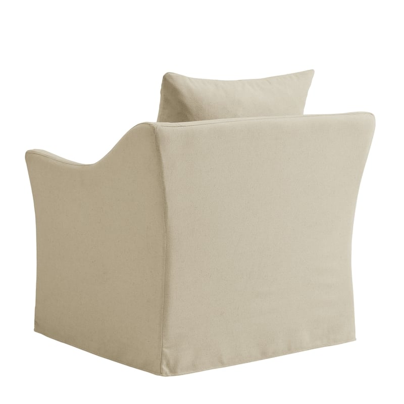 Modway Somerset Linen Blend Upholstered Accent Armchair in Linen