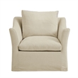 Modway Somerset Linen Blend Upholstered Accent Armchair in Linen