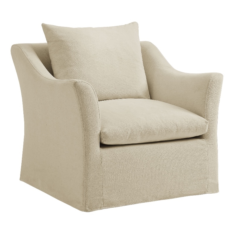 Modway Somerset Linen Blend Upholstered Accent Armchair in Linen