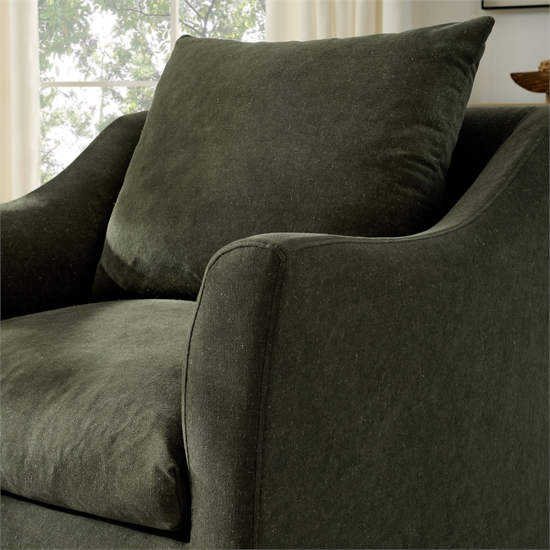 Somerset Linen Blend Armchair in Sage