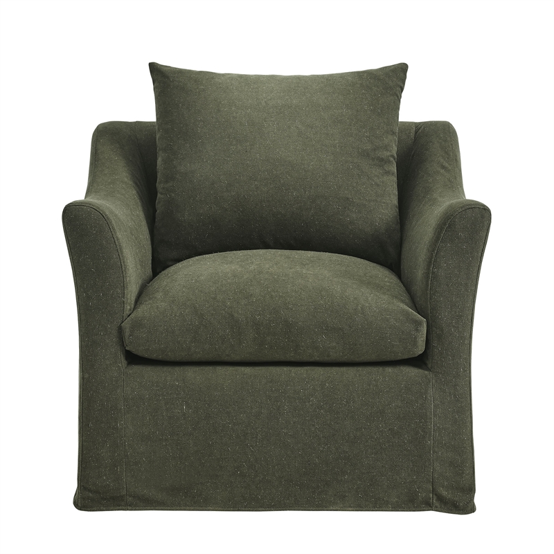 Somerset Linen Blend Armchair in Sage