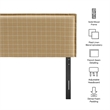 Camille Checkered Linen Blend King Size Headboard in Hemp Windowpane Check