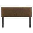 Camille Striped Linen Blend King Size Headboard in Earth Stripe