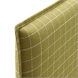 Camille Checkered Linen Blend King Size Headboard in Artichoke Windowpane Check