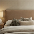 Camille Upholstered Linen Blend King Size Headboard in Almond