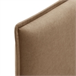 Camille Upholstered Linen Blend King Size Headboard in Almond