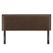 Camille Upholstered Linen Blend King Size Headboard in Cocoa