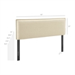 Camille Upholstered Linen Blend King Size Headboard in Linen