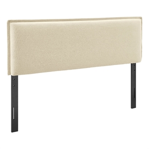 Camille Upholstered Linen Blend King Size Headboard in Linen