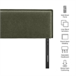 Camille Upholstered Linen Blend King Size Headboard in Sage
