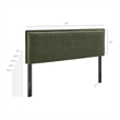 Camille Upholstered Linen Blend King Size Headboard in Sage