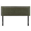Camille Upholstered Linen Blend King Size Headboard in Sage
