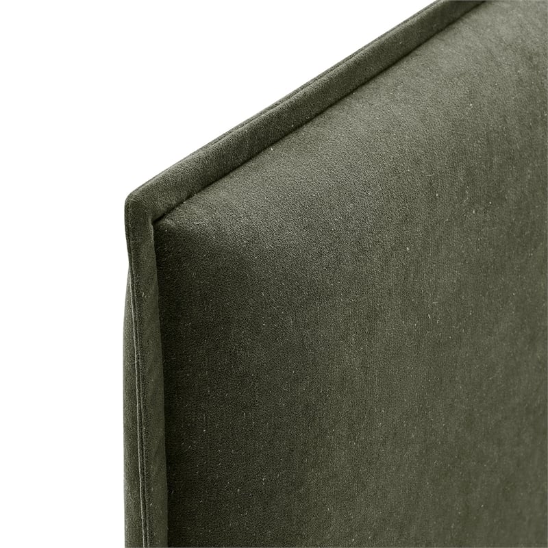 Camille Upholstered Linen Blend King Size Headboard in Sage