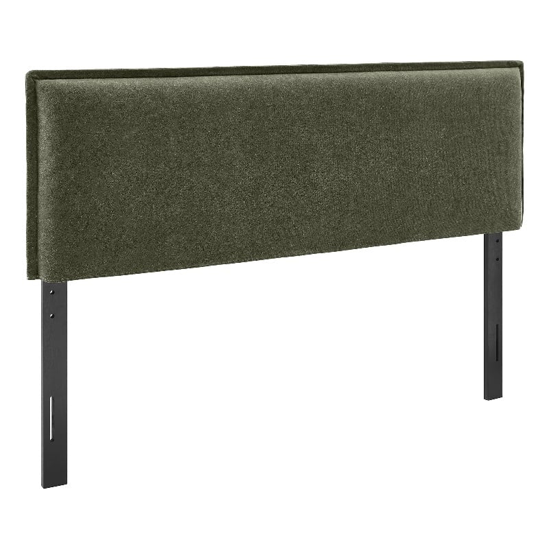 Camille Upholstered Linen Blend King Size Headboard in Sage