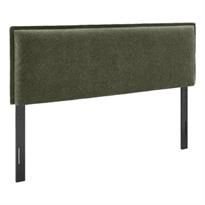 Camille Upholstered Linen Blend King Size Headboard in Sage
