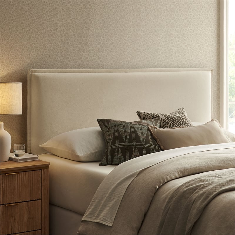 Camille Upholstered Linen Blend Full Size Headboard in Linen
